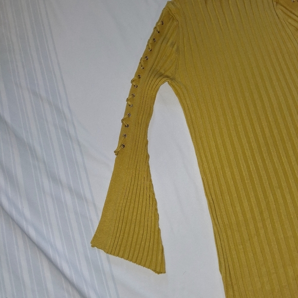 FOREVER 21+ Elegant Mustard Ribbed Knit Dress WOMEN SIZE 2X - Picture 13 of 16